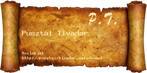 Pusztai Tivadar névjegykártya