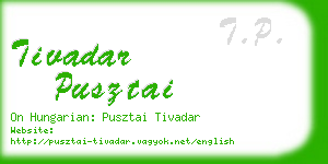 tivadar pusztai business card